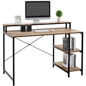 Linsy Home 47" Computer Desk with Monitor Stand for $60