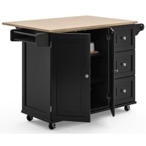 Home Styles Dolly Madison Wood-Top Kitchen Cart w/ Drop Leaf for $246 Home Styles Dolly Madison Wood-Top Kitchen Cart w/ Drop Leaf for $246