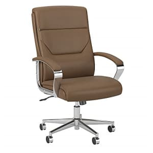 Bush Furniture Bush Business Furniture South Haven High Back Leather Executive Office Chair, Saddle Tan for $223