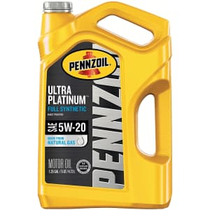 Pennzoil Ultra Platinum Full Synthetic 5W-20 Motor Oil 5-Quart Jug: 2 for $40 w/ $25 gift card via Sub & Save, rebate Pennzoil Ultra Platinum Full Synthetic 5W-20 Motor Oil 5-Quart Jug: 2 for $40 w/ $25 gift card via Sub & Save, rebate