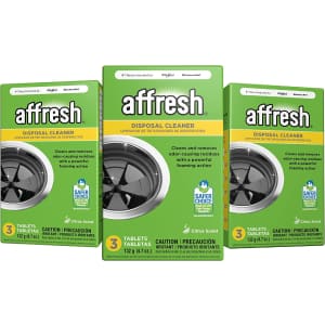 Affresh 3-Count Garbage Disposal Cleaner 3-Pack for $9