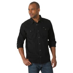 Wrangler Men's Iconic Denim Snap Shirt for $10