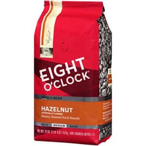 Eight O'Clock Coffee Eight O'Clock Whole Bean Coffee, Hazelnut, 22 Ounce for $19