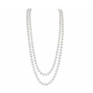 Win Pearl 49" White Freshwater Pearl Strand Rope Necklace for $28 Win Pearl 49" White Freshwater Pearl Strand Rope Necklace for $28
