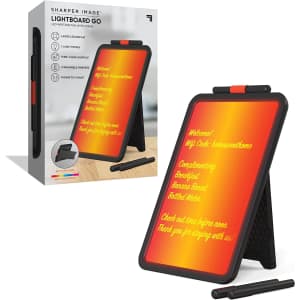 Sharper Image Lightboard Go LED Writing Pad w/ Stand for $30