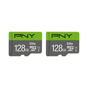 PNY 128GB Elite Class 10 U1 microSDXC Flash Memory Card 2-Pack - 100MB/s, Class 10, U1, Full HD, for $37 PNY 128GB Elite Class 10 U1 microSDXC Flash Memory Card 2-Pack - 100MB/s, Class 10, U1, Full HD, for $37