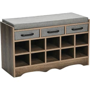Household Essentials Shoe 10 Cubbies Entryway Bench for $89