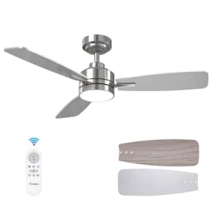 Amico Power Amico Ceiling Fans with Lights, 44 inch Nickel Ceiling fan with Light and Remote Control, for $84 Amico Power Amico Ceiling Fans with Lights, 44 inch Nickel Ceiling fan with Light and Remote Control, for $84