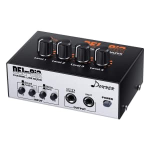 Donner Portable 4-Channel Stereo Line Mixer for $12
