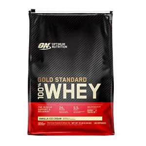 Optimum Nutrition Gold Standard 100% Whey Protein Powder 10-lb. Bag for $117