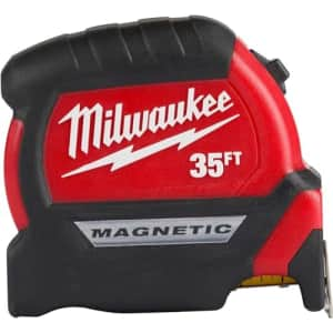 Milwaukee 35 Foot Compact Magnetic Tape Measure with 15 Feet of Reach for $36