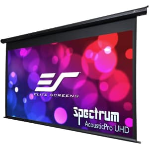 Elite Screens Spectrum AcousticPro 100" Motorized Projector Screen for $537