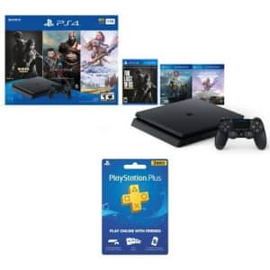 Sony PlayStation 4 Slim 1TB Console Bundle w/ PS Plus 3-Month Membership for $235 Sony PlayStation 4 Slim 1TB Console Bundle w/ PS Plus 3-Month Membership for $235