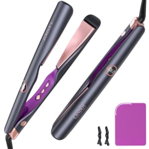 Landot 2-in-1 Hair Straightener and Curler for $17