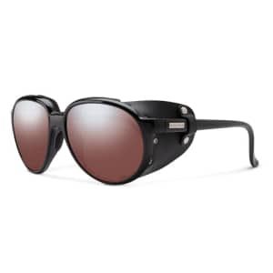 Suncloud Glacier - Polarized Sunglasses - for Men & Women - Black + Polarized Rose Flash Mirror for $64