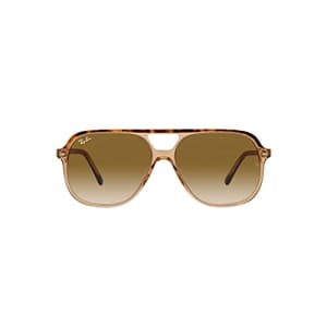 Ray-Ban RB2198F Bill Low Bridge Fit Square Sunglasses, Havana On Transparent Brown/Clear Gradient for $114
