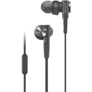 Sony Wired Extra Bass Headphones with Mic for $28
