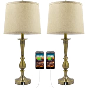 Befano Table Lamp with USB Ports 2-Pack for $50 Befano Table Lamp with USB Ports 2-Pack for $50