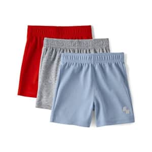 The Children's Place,And Toddler Boys Basketball Shorts,Baby-Boys,Grey/Light Blue/Red,3T for $16