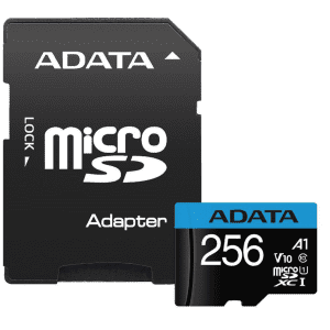 Adata 256GB Premier UHS-I Class 10 V10 A1 micro SD Card w/ SD Adapter for $16