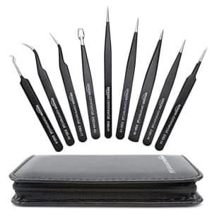 AmazonCommercial 9-Piece Stainless Steel Anti-Static ESD Tweezer Set for $10 AmazonCommercial 9-Piece Stainless Steel Anti-Static ESD Tweezer Set for $10