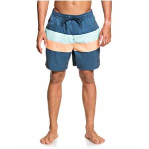 Quiksilver Men's Seasons Volley 17 Boardshort Swim Trunk, Majolica Blue, X-Large for $42 Quiksilver Men's Seasons Volley 17 Boardshort Swim Trunk, Majolica Blue, X-Large for $42