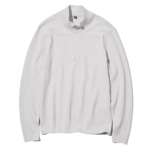 Uniqlo Men's Washable Milano Ribbed Half-Zip Sweater for $40