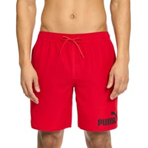 PUMA Men's Number One Logo Volley Swim Board Short, High Risk Red, Large for $23