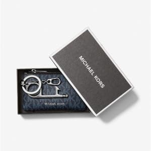 Michael Kors Logo Pouch and No Touch Keychain Set for $39