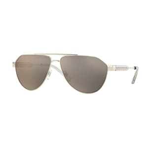 Versace Man Sunglasses, Gold Lenses Steel Frame, 62mm for $236