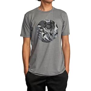 RVCA Men's Graphic Short Sleeve Crew Neck Tee Shirt, Motors SS/Grey Noise, Large for $21