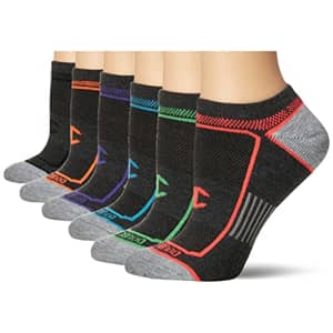 Champion Women's No Show Performance Socks, 6 and 12-Pair Packs Available, Black Assortment, 5/9 for $10