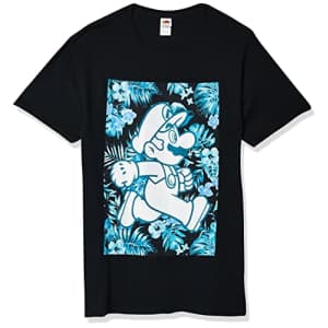 Nintendo Men's T-Shirt, Black, XXX-Large for $6