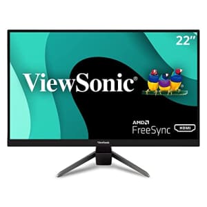 ViewSonic VX2267-MHD 22 Inch 1080p Gaming Monitor with 75Hz, 1ms, Ultra-Thin Bezels, FreeSync, Eye for $110