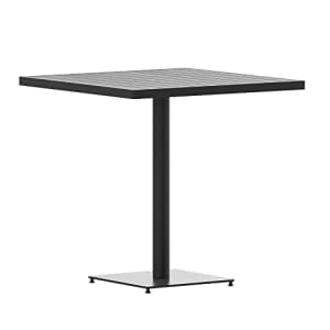 Flash Furniture Lark Commercial Outdoor Patio Bistro Dining Table-Faux Teak Poly Slats-30, 30" for $192 Flash Furniture Lark Commercial Outdoor Patio Bistro Dining Table-Faux Teak Poly Slats-30, 30" for $192