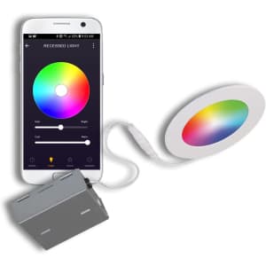 BAZZ Smart Home 4-in Wi-Fi RGB Tunable Slim Disk LED Recessed Fixture Kit for $10