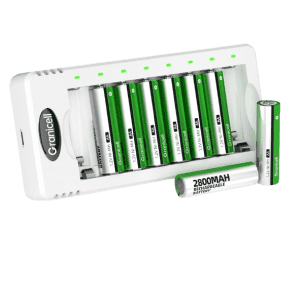 Granicell Rechargeable AA Batteries 8-Pack w/ Charger for $13