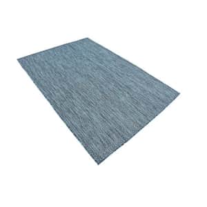 Unique Loom Outdoor Solid Collection Casual Transitional Indoor and Outdoor Flatweave Teal Area Rug for $40 Unique Loom Outdoor Solid Collection Casual Transitional Indoor and Outdoor Flatweave Teal Area Rug for $40