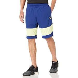 PUMA Men's Ultimate Shorts, Elektro Blue/Soft Fluo Yellow, S for $9 PUMA Men's Ultimate Shorts, Elektro Blue/Soft Fluo Yellow, S for $9