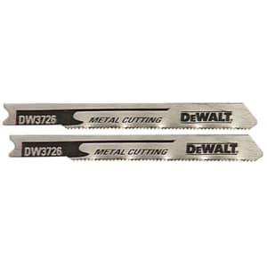 DEWALT DW3726H2 3-Inch 24TPI Thin Metal Cut High Speed Steel U-Shank Jig Saw Blade (2-Pack) for $6 DEWALT DW3726H2 3-Inch 24TPI Thin Metal Cut High Speed Steel U-Shank Jig Saw Blade (2-Pack) for $6