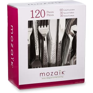 Mozaik Plastic Stainless Steel Coated 120-Pc. Cutlery for $23