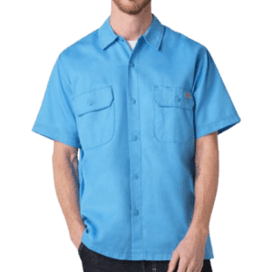 Dickies Men's Madras Short Sleeve Work Shirt for $22