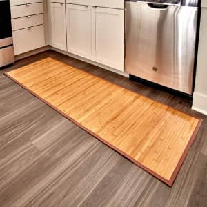 iDesign Formbu 24" x 72" Non-Skid Bamboo Floor Mat for $31
