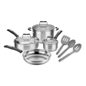 Cuisinart 10-Piece Stainless Steel Cookware Set for $50