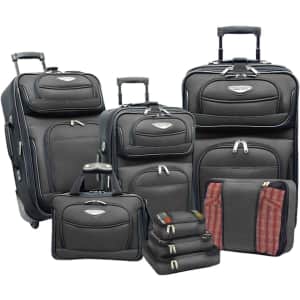 Travel Select Amsterdam 8-Piece Expandable Rolling Upright Luggage for $101