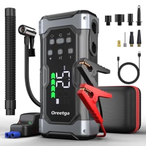 5000-Amp Car Battery Jump Starter/Air Compressor for $65 5000-Amp Car Battery Jump Starter/Air Compressor for $65
