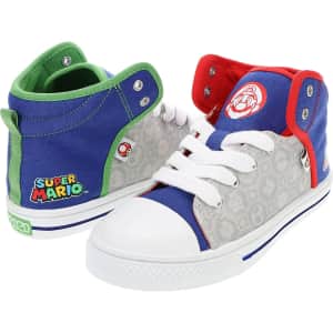 Super Mario Kids' High Top Sneakers for $10