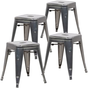 EdgeMod Trattoria 4-Piece 18" Metal Stool Set for $66 EdgeMod Trattoria 4-Piece 18" Metal Stool Set for $66