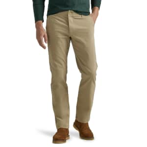 Lee Jeans Men's Motion Flex Flat Front Chinos for $17 Lee Jeans Men's Motion Flex Flat Front Chinos for $17