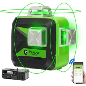 Huepar 3 x 360-Degree Green Beam 3D Laser Level with Bluetooth for $131 Huepar 3 x 360-Degree Green Beam 3D Laser Level with Bluetooth for $131